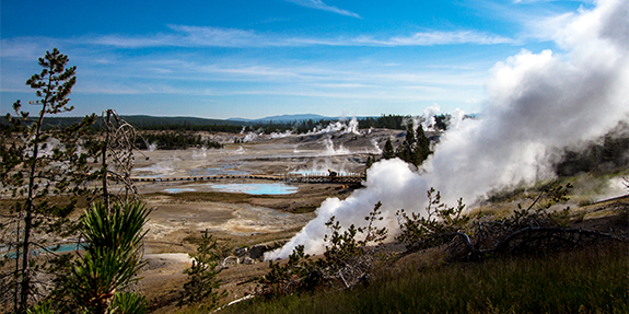 Other-worldly scene of Norris Geyser Basin (Yellowstone National Park, Wyoming) — original digital image © Martha Marks, marthamarksphotography.com, all rights reserved